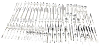 Lot 879 - A part set of community plate and a set of...