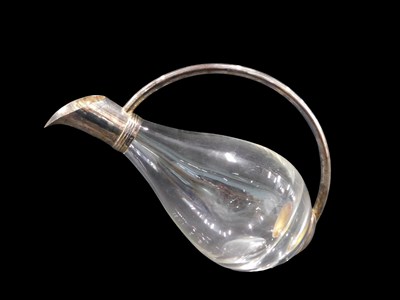 Lot 886 - An Elizabeth II cut glass and silver claret...