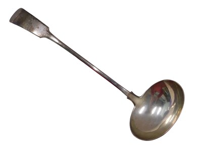 Lot 896 - A Fiddle pattern soup ladle, bearing the...