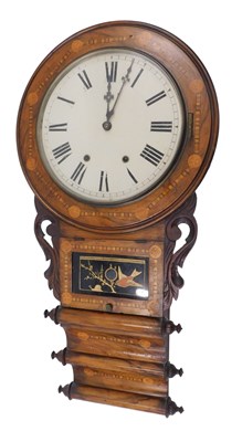 Lot 1063 - A late 19thC American walnut and parquetry...