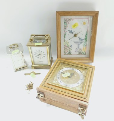 Lot 2192 - Clocks, comprising a Russell's Elliot mantel...