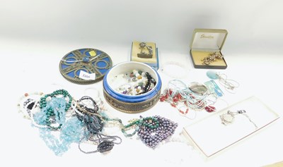 Lot 2206 - A blue ceramic and gilt circular dish and a...