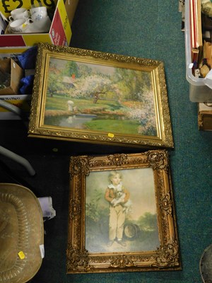 Lot 2238 - Framed prints of an impressionist scene of a...