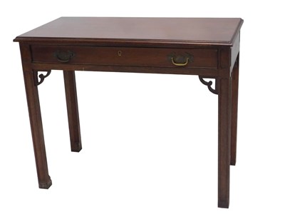 Lot 1020 - A mahogany side table in Chippendale style,...