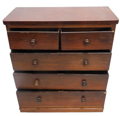 Lot 1021 - A Victorian mahogany chest of drawers, the top...
