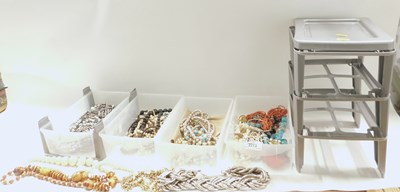 Lot 2213 - A four drawer plastic storage unit and...