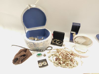 Lot 2221 - Assorted costume jewellery, Sekonda wristwatch,...