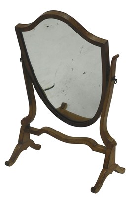 Lot 935 - A 19thC mahogany dressing table mirror, with...