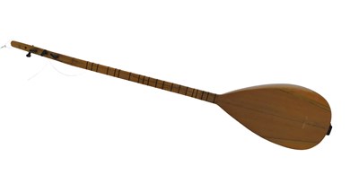 Lot 937 - A fruitwood Turkish Saz, with plastic pegs,...