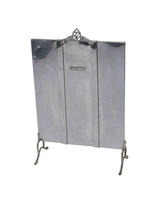 Lot 938 - A chrome plated Art Deco spark guard, with...