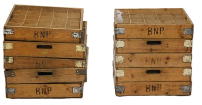 Lot 941 - Ten various vintage wood crates, mainly...