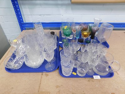 Lot 2270 - Glassware, to include wine glasses, sherry...