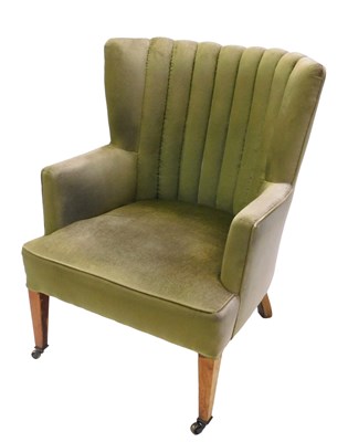 Lot 1035 - An Edwardian mahogany armchair, with a fan...