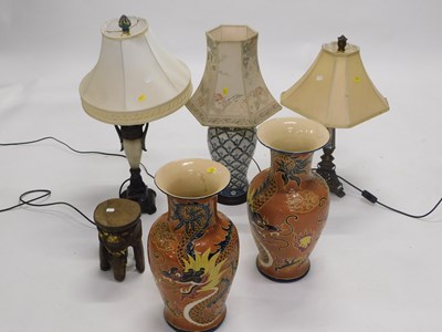 Lot 2270C - Two large oriental vases, 50cm high, together...