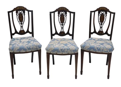 Lot 1038 - A set of three Edwardian mahogany and...