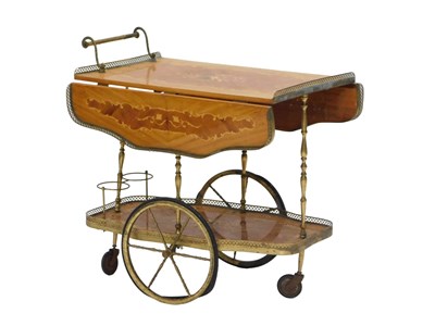 Lot 1073 - A Continental mahogany and marquetry drinks...