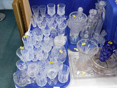 Lot 2290 - Glassware, to include cut glass sherry glasses,...