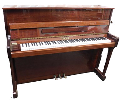 Lot 1075 - A Kemble upright mahogany piano, in a mahogany...