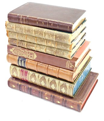 Lot 850 - A quantity of leather bound poetry books,...