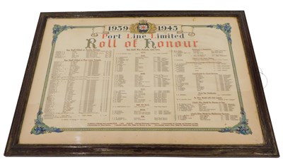 Lot 774A - A framed scroll commemorating members of The...