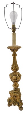 Lot 804A - A gilt composition Italian style table lamp,...