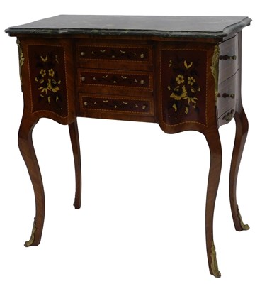 Lot 992 - An unusual Continental mahogany tulip wood and...