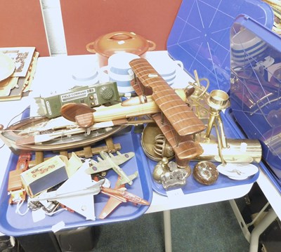 Lot 2261 - Toys, ceramics and metalware, to include brass...