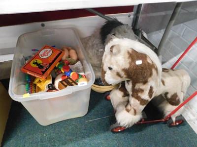 Lot 2266 - Toys, to include animals, wooden building...