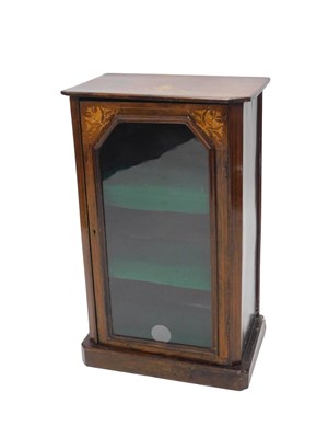 Lot 1067 - A Victorian walnut and marquetry pier cabinet,...