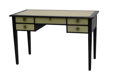 Lot 999 - A black and cream painted desk or dressing...