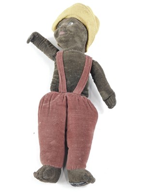 Lot 875a - A Norah Wellings doll with a yellow hat, 21cm...