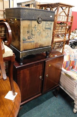 Lot 1711 - A bamboo two tier occasional table, an...