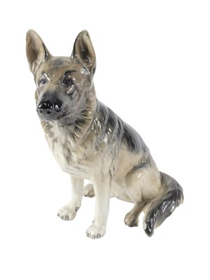 Lot 877a - A large Beswick Alsation dog.