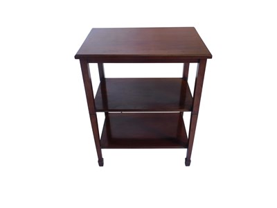 Lot 1011 - An Edwardian mahogany whatnot, of plain form,...