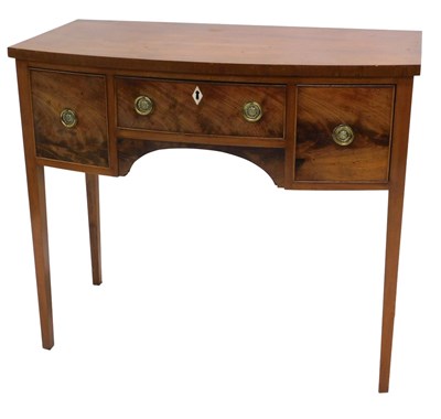 Lot 1012 - A 19thC mahogany bow fronted small...