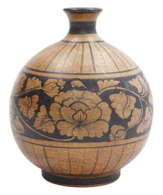 Lot 21 - A 20thC Chinese Cizhou ware bulbous pottery...