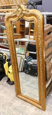 Lot 1589 - A gilt framed wall mirror.