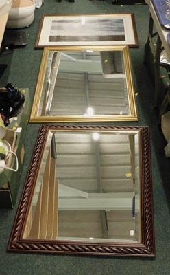 Lot 2107A - Two wall mirrors, together with a signed...