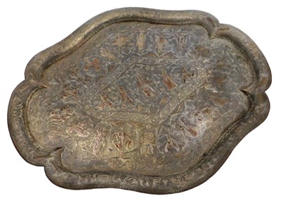 Lot 94 - An early 20thC Indian brass tray, of...