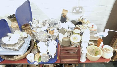 Lot 2251 - Various ornaments, cut glass vases, etc.