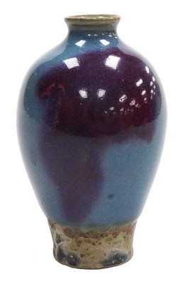 Lot 88 - A Chinese Song dynasty Junware pottery vase,...