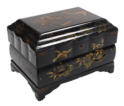 Lot 103 - A late 19thC Japanese Meiji period black...