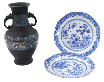 Lot 111 - A late 19thC Chinese bronze and champleve...