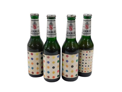 Lot 198a - Four bottles of Becks Damian Hirst beer,...