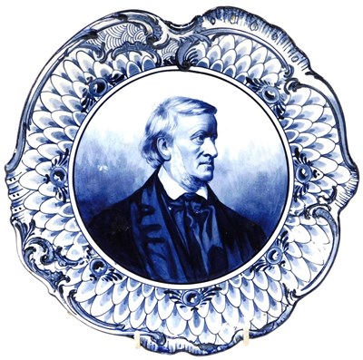 Lot 201 - A late 19thC Royal Bonn Delft pattern pottery...