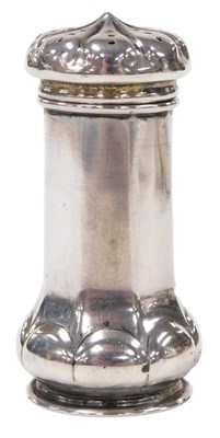 Lot 233 - A George V silver pepperette, of pillar box...