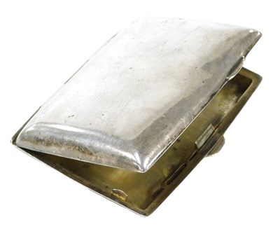 Lot 241 - A George V silver cigarette case, of curved...