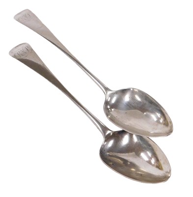 Lot 243 - Two George III silver Old English pattern...