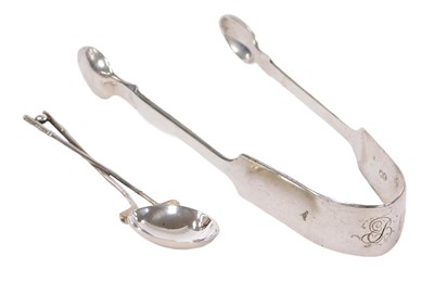 Lot 244 - A pair of Victorian silver sugar tongs,...