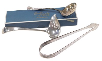Lot 250 - A George VI silver baby's feeding spoon,...